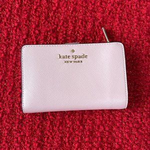 Kate Spade Staci Medium Compact Bifold Wallet Chalk Pink